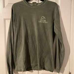 Mens Olive Ducks Unlimited Tee